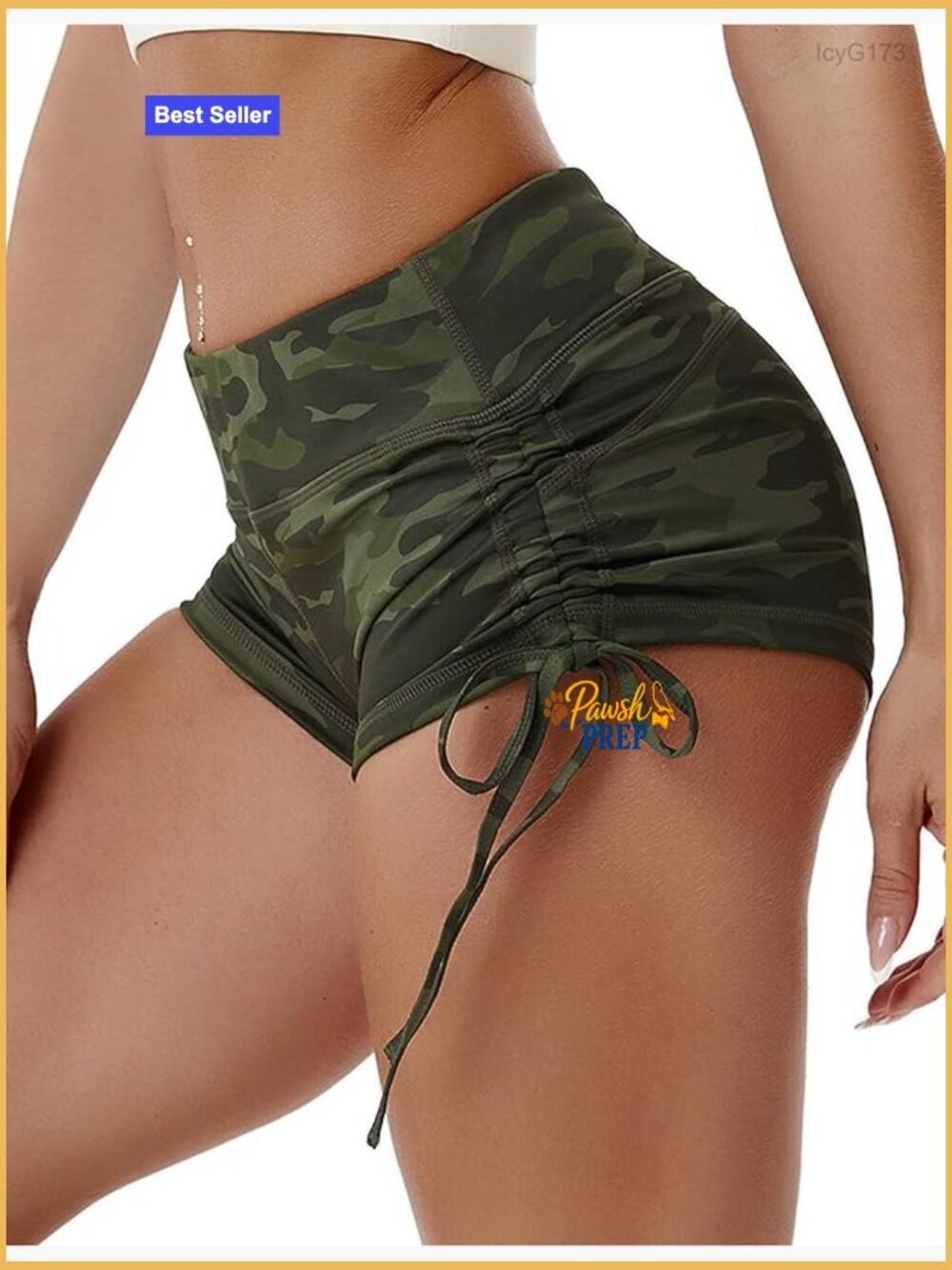 Tummy Control Yoga Shorts with Adjustable Side Ties for Women